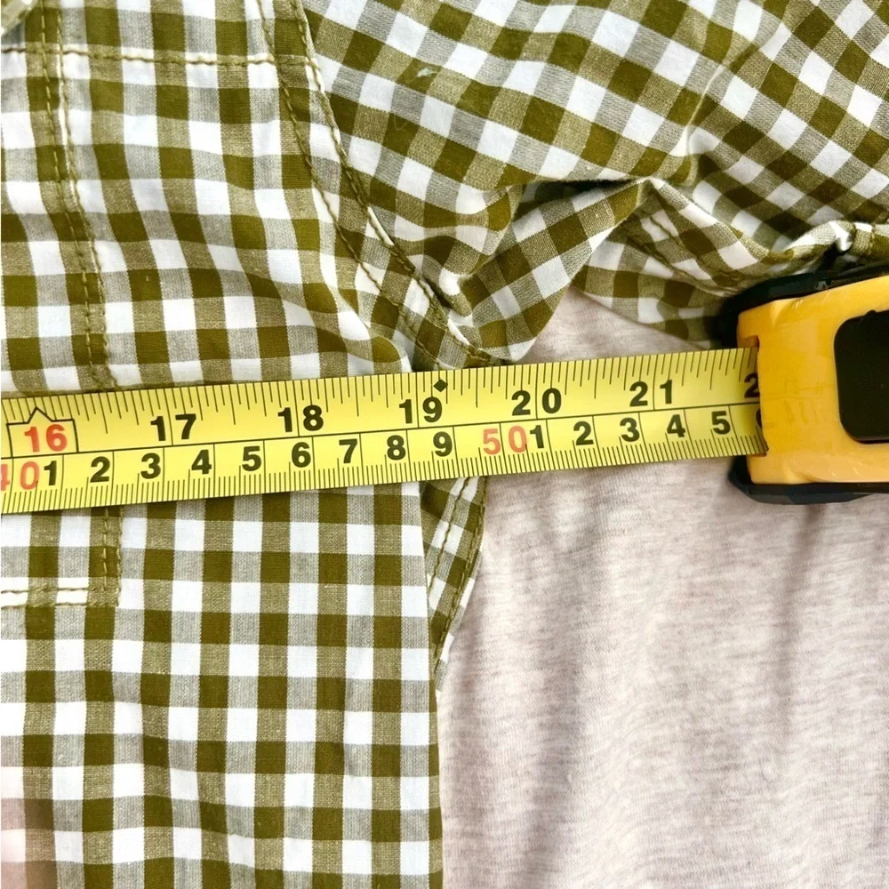 The North Face Men's Green Checkered Shirt Button Down Size Small